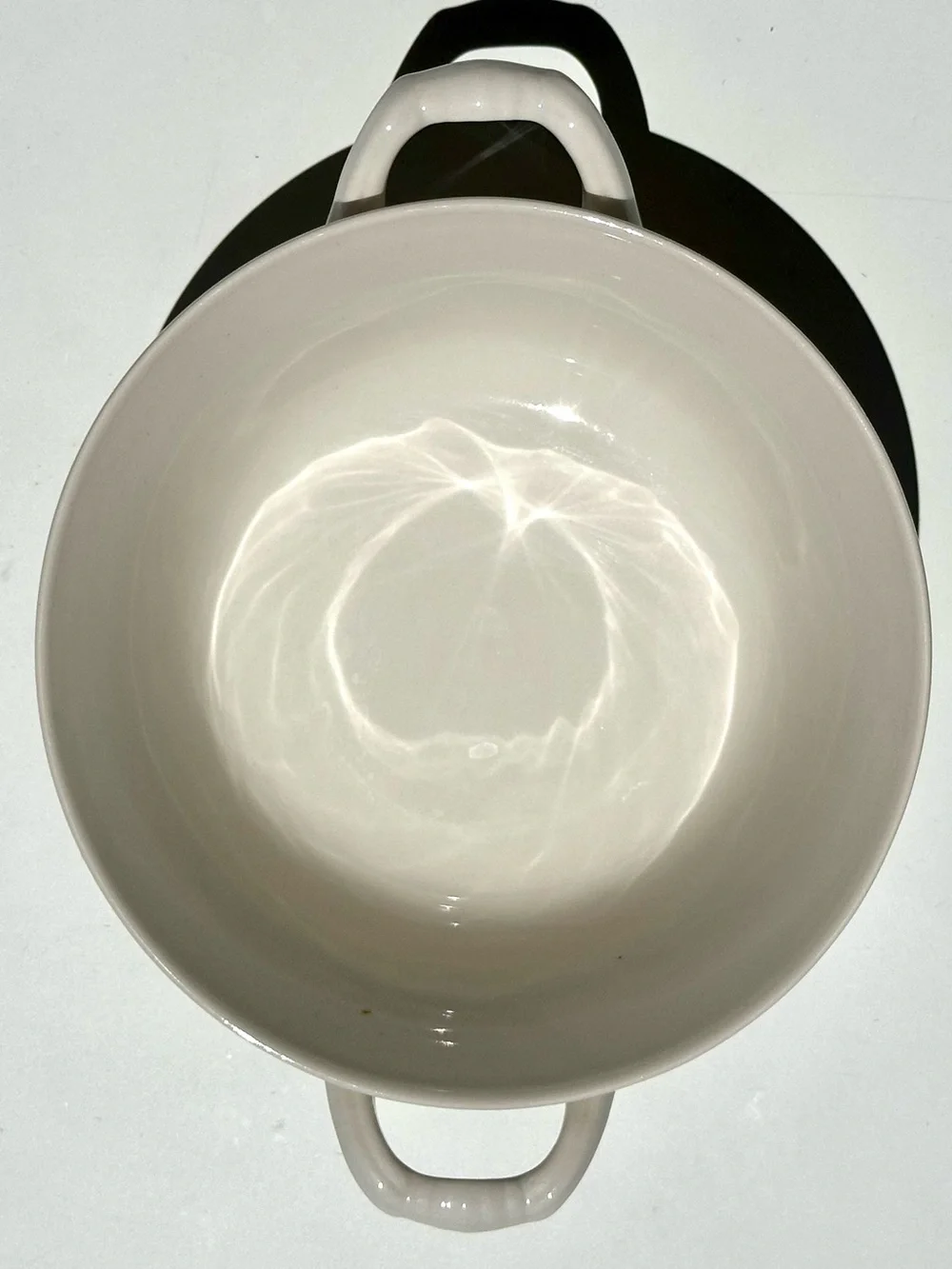 Rare! MIKASA Renaissance White Double-Handled Flat Cream Soup Bowl, 4 3/4”